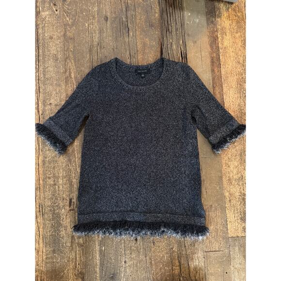 Ann Taylor Frayed Short Sleeve Sweater Size XS - Picture 5 of 8